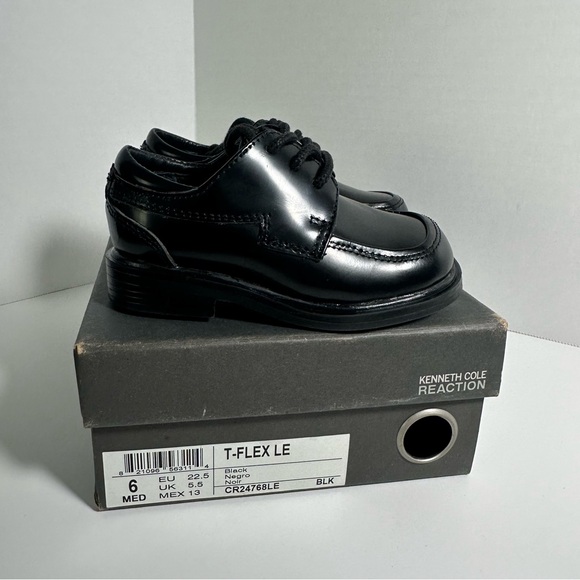 Kenneth Cole Reaction Toddler Boys Black Oxford Dress Shoes Size 6 - Picture 1 of 8